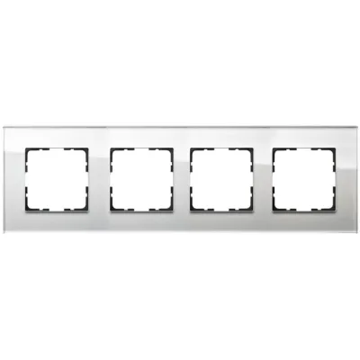 Рамка 4-постовая, стекло White Glass
