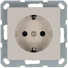 Розетка Schuko с защитными шторками 16A 250V~ 2P+T, цвет Тауп
