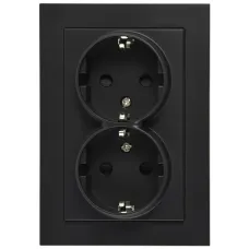 Розетка двойная SCHUKO с защитными шторками 16А 250V 2P+T