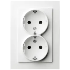 Розетка двойная SCHUKO с защитными шторками 16А 250V 2P+T