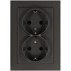 Розетка двойная SCHUKO с защитными шторками 16А 250V 2P+T