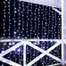 Гирлянда светодиодная Занавес 2х3м 448 LED БЕЛЫЙ прозрачный ПВХ IP65 постоянное свечение 230В соединяется NEON-NIGHT нужен шнур 303-500-1