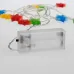 Гирлянда светодиодная Звездочки 1,5 м, 10 LED, прозрачный ПВХ, свечение мультиколор, 2 х АА батарейки не в комплекте