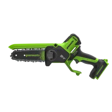 Цепная мини пила аккумуляторная Greenworks GD24CS15, 24V, 15см, бесщеточная, с автоматической смазкой цепи, без АКБ и ЗУ ( 2010107)
