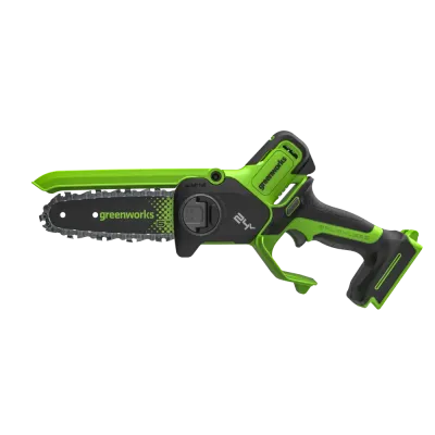 Цепная мини пила аккумуляторная Greenworks GD24CS15, 24V, 15см, бесщеточная, с автоматической смазкой цепи, без АКБ и ЗУ ( 2010107)