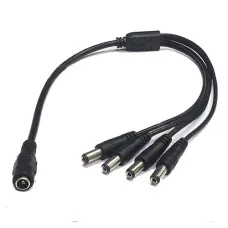 Разветвитель питания JACK гнездо 1 - JACK штекер 4   (GF-JACK1F-4M)