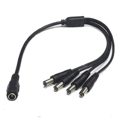Разветвитель питания JACK гнездо 1 - JACK штекер 4   (GF-JACK1F-4M)