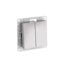 ATLASDESIGN AQUA 2-клавишный ВЫКЛЮЧАТЕЛЬ IP44, с  х.5, 10АХ, быстрозажимные клеммы, АЛЮМИНИЙ