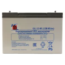 Аккумуляторная батарея GL 12-85, 12В, 85Ач, вывод для подключения - отверстие под болт M6 (T6)