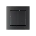 ATLASDESIGN SMART ВЫКЛЮЧАТЕЛЬ 2-клавишный с опциональной нейтралью., Zigbee, сх.1, L(N), 10А, мех., КАРБОН