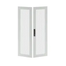 Дверь перфорированная двухстворчатая для IT-CQE 1800x800 RAL7035
