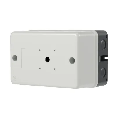 Пластиковый бокс для DMP32 с доп.контактами с красной ручкой селекторного типа IP65 кабельные вводы 2хM25 сверху и снизу, 2хM20 с тыльной стороны