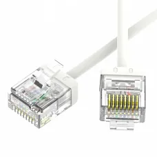 Патч-корд неэкранированный Ultra SLIM CAT6 U/UTP 4х2, 32 AWG, LSZH, белый, 2м