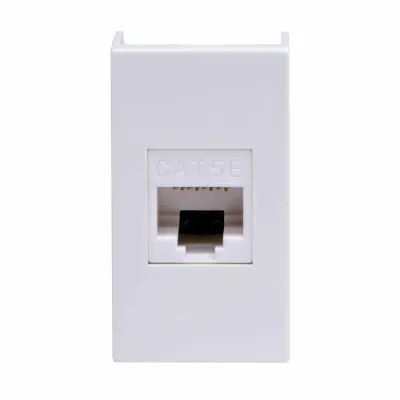 Комп.роз. RJ45 кат.5e (8P8C, Hyperline, Dual IDC 110&Krone) Viva, белая, 1мод