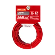 Кабель акустический 2х0.50 кв.мм красно-черный,20 м, REXANT