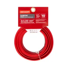 Кабель акустический 2х1.50 кв.мм красно-черный,10 м, REXANT