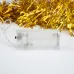 Гирлянда светодиодная Мишура золотая 10 LED, 1,5 м, прозрачный ПВХ, теплое белое свечение, 2 х АА батарейки не в комплекте