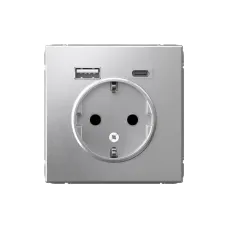 ARTGALLERY розетка 16А с 2 USB A+C, 5В/2,4А/3,0А, 2х5В/1,5А, механизм, алюминий