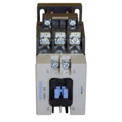 Магнитный Контактор HGC40 11NS D024 40A 18.5 кВт при АС3 (380-440В) кат. 24В DC 1НО+1НЗ