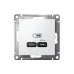 ATLASDESIGN USB РОЗЕТКА тип-C 65W высокоскор.заряд. QC, PD, механизм, БЕЛЫЙ