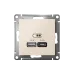 РОЗЕТКА USB ATLASDESIGN A+С, 5В/2,4А, 2х5В/1,2А, механизм, БЕЖЕВЫЙ