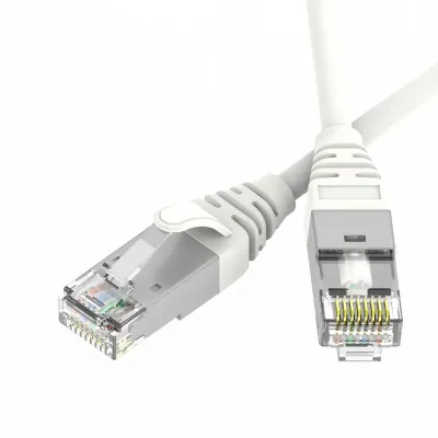 Патч-корд экранированный Ultra SLIM CAT6A S/FTP 4х2, 30 AWG, LSZH, белый, 0,5м