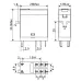 Реле миниатюрное промышленное, 2CO, коммутируемый ток 8 А, AgSnO, напряжение 110V DC, опция – тест-кнопка+светодиод+защитный диод