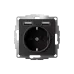Розетка ATLASDESIGN 16А+USB  A+A, механизм, КАРБОН