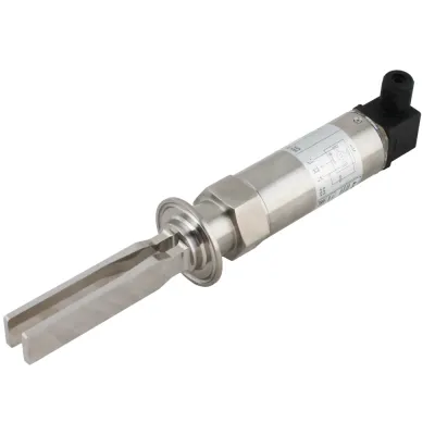 Вибрационный датчик предельного уровня жидкостей, -40 +150°С, Pmax=10 bar, 12 - 55 VDC, IP65, соединение - Clamp DN40, удлинение 100 мм, нерж. сталь 316L, электрополир