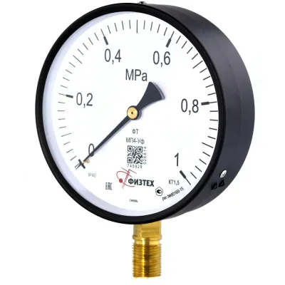 Манометр общетехнический  МП4-Уф 0-1 МПа кт.1.5 d.160 IP40 G1/2 РШ