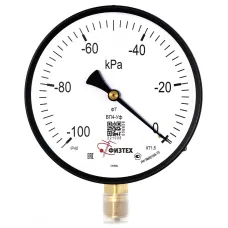 Вакуумметр общетехнический ВП4-Уф -100…0 кПа кт.1.5 d.160 IP40 G1/2 РШ