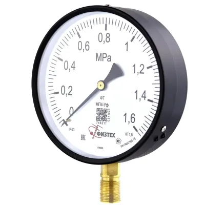 Манометр общетехнический МП4-Уф 0-1.6 МПа кт.1.5 d.160 IP40 G1/2 РШ