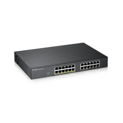 "Smart L2 коммутатор PoE+ Zyxel GS1900-24EP, rack 19"", 24xGE (12xPoE+), бюджет PoE 130 Вт"