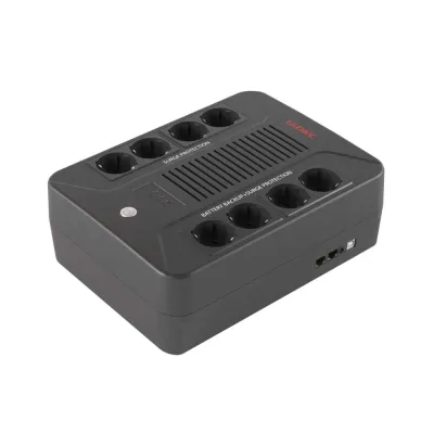 Линейно-интерактивный ИБП ДКС серии Info PDU, 1000 ВА/600 Вт, 1/1, 8xSchuko, USB + RJ45, 1x9Aч