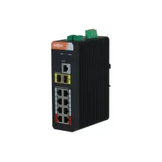 Коммутатор управляемый L2 промышленный с обл. упр. 8x1Гбит/с (RJ45 с PoE+), 2x1Гбит/с (SFP) 120Вт
