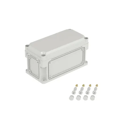 Корпус IP67,300х150х160 (выс.крышки 35),стнк.выбв.флнц.,непрозр.крыш.
