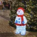 Фигура акриловая светодиодная Снеговик в синих варежках 31х25х59 см, IP65, понижающий трансформатор в комплекте