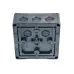 Коробка распределительная Extherm JB-100-BL       140*140*76 мм IP 66, черная, в комплекте с        клеммным рядом 10х10 кв.мм., 76А