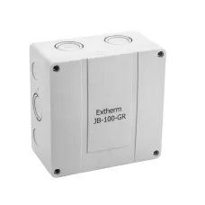 Коробка распределительная Extherm JB-100-GR       140*140*76 мм IP 66, серая, в комплекте с клеммнымрядом 10х10 кв.мм., 76А
