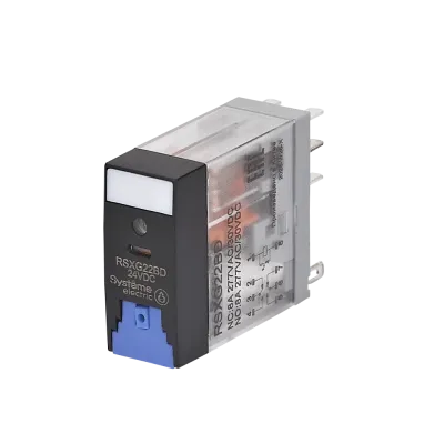 Реле промежуточное 8A 2CO 24VDC тест кнопка LED