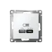 ATLASDESIGN USB РОЗЕТКА A + тип-C 45W высокоскор.заряд. QC, PD, механизм, БЕЛЫЙ