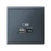 ARTGALLERY USB розетка A + тип-C 45Вт высокоскор.заряд. QC, PD, механизм, грифель