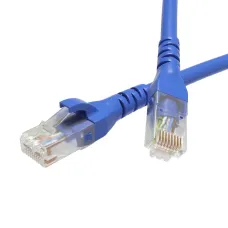Патч-корд неэкранированный CAT5E U/UTP 4х2 LSZH синий 2м