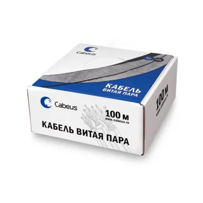 Витая пара U/UTP Cat 5e 4 пары 24 AWG solid LSZH нг(А)-HF оранжевый 100м