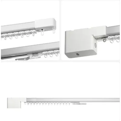 Умный карниз для штор Яндекс, длина 2,4-4,5м, работает с Алисой, Zigbee, YNDX-00592
