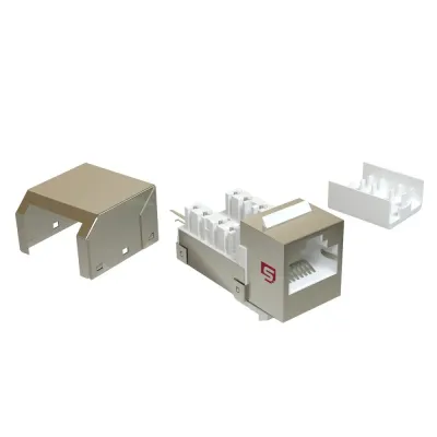 Вставка Keystone Jack RJ-45, 90 градусов, категория 5e, экранированная, заделка тип 110