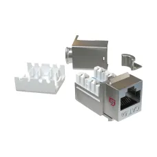Вставка Keystone Jack RJ-45(8P8C), категория 5e, экранированная, 110 IDC, заделка с помощью SM TOOL, белая