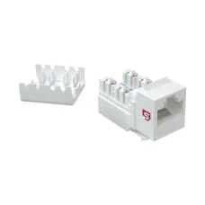 Вставка Keystone Jack RJ-45(8P8C), категория 5e, 110 IDC, заделка с помощью SM TOOL, белая