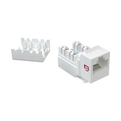 Вставка Keystone Jack RJ-45(8P8C), категория 5e, 110 IDC, заделка с помощью SM TOOL, белая