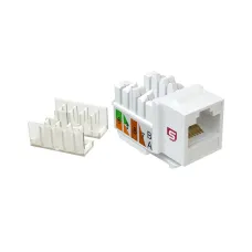 Вставка Keystone Jack RJ-45, 90 градусов, категория 5e, неэкранированная, заделка тип 110, цвет белый